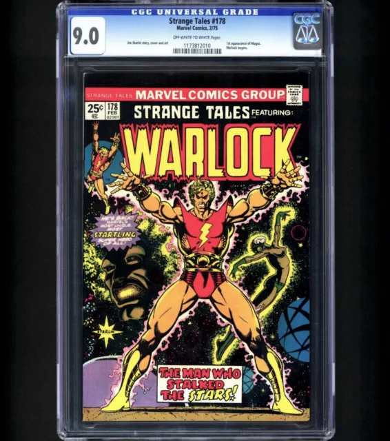 Strange Tales #178 CGC 9.0 1ST APP MAGUS & UCOT 1975 Warlock Begins Thanos MCU