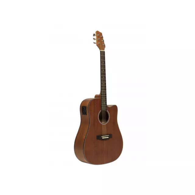 Stagg SA25 DCE MAHO - Guitare électro-acoustique dreadnought pan coupé
