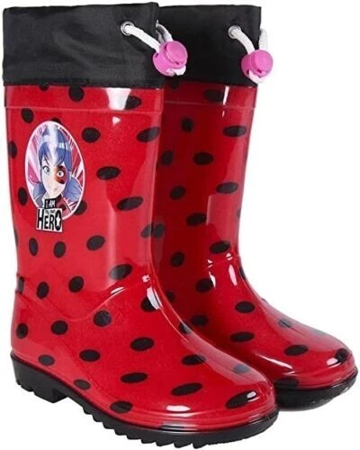 Stivaletti Gomma  Antiscivolo Ladybug-Miraculous Disney Stivali da Pioggia