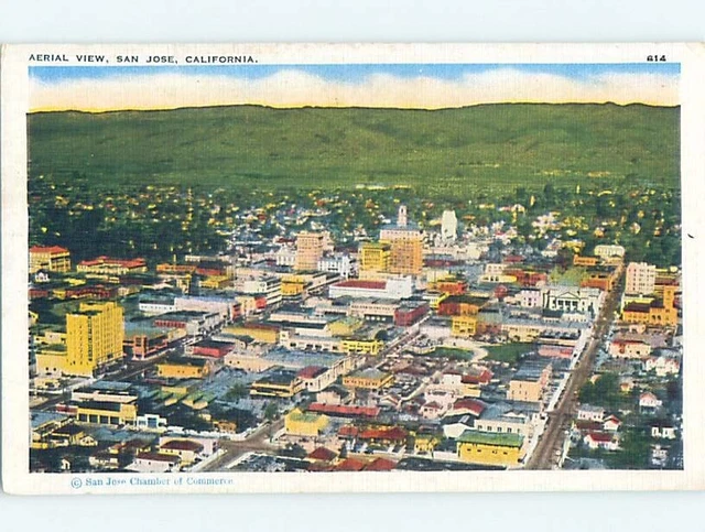 Unused Linen AERIAL VIEW San Jose California CA : huge clearance A4814