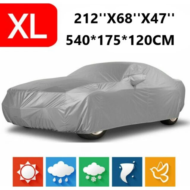 Alta Qualità Auto Cover Esterno Sole Pioggia 1pc Leggero Grattare Color Argento