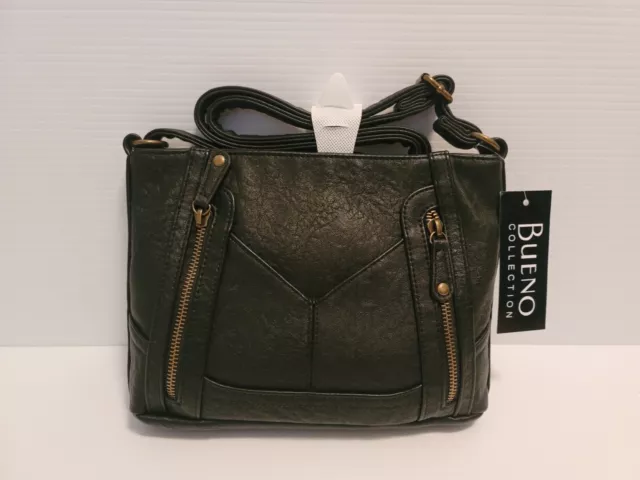 Women's BUENO COLLECTION Black Crossbody Purse Shoulder Bag NWT