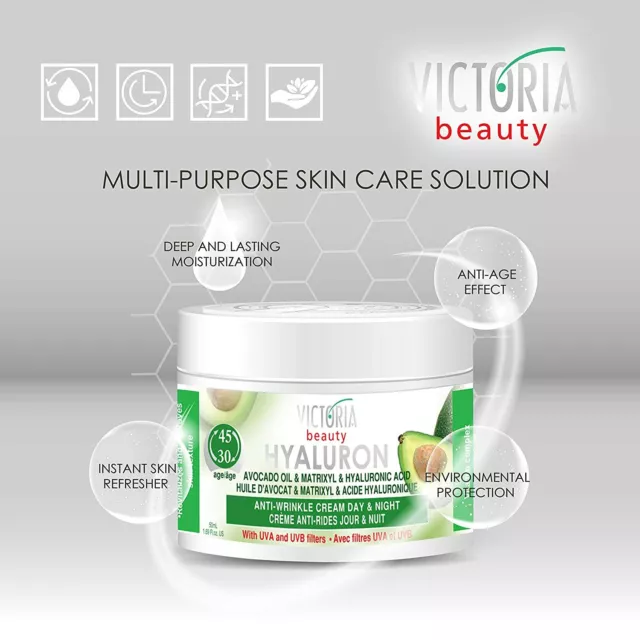 Victoria Beauty Avocado oil Matrixyl Hyaluronic Acid Anti-wrinkle cream 50gr