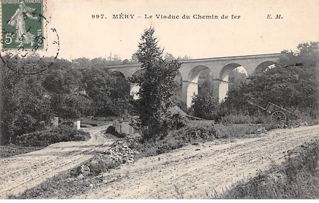 95 - MERY - SAN66445 - Le viaduc du chemin de fer