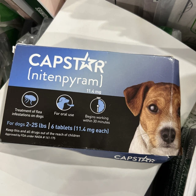 CAPSTAR NITENPYRAM 6 Tablets For Dogs 225 LBS Expires 4/2025 24.95