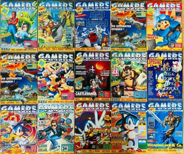 SEGA GAMERS Magazin Zeitschrift Auswahl 90er Video Games Zeitung Retro (Sammler)