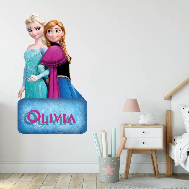 Anna & Elsa Frozen Wall Stickers Nursery Kids Room Removable Mural Decal Decor