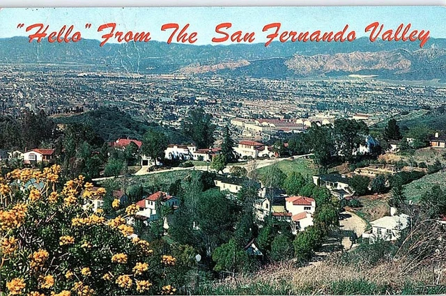 Postcard AERIAL VIEW SCENE San Fernando Valley California CA AJ4763