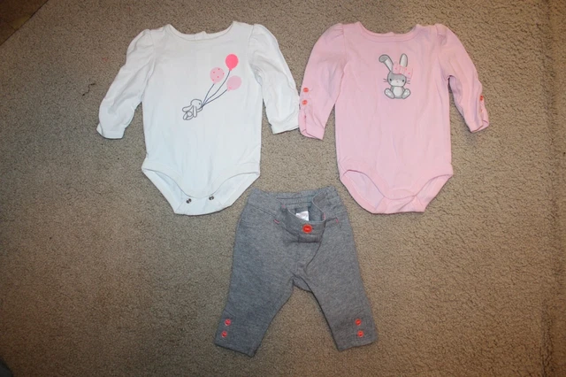 gymboree 3pc.baby girl animal friends bundle 0-3 months(RARE)