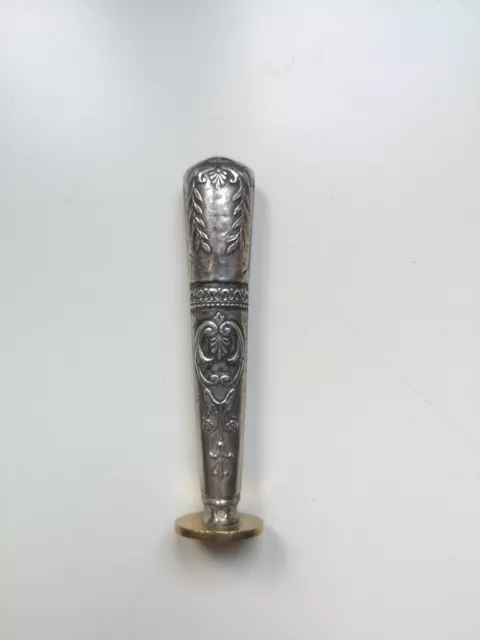 Ancien sceau cachet laurier argent massif sterling silver poinçon minerve XIX°