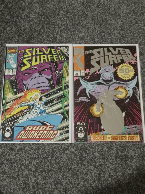 Silver Surfer Volume 3 Issues 50 &51 First Issue Thanos & Galactus Marvel