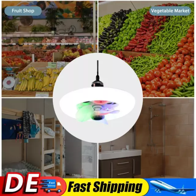 Deckenleuchter 60W Deckenventilator-Lampe RGB für Esszimmer Foyer (Weiß) Hot