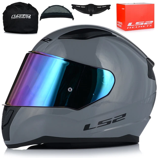 LS2 FF353 Rapid Integralhelm – Nardo Grau, Größe L, Mit Dunklem Visier, ACU Gold & ECE 22.05