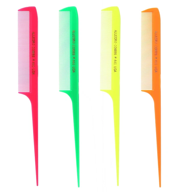 Combs 441 Rat Tail Combs Braiding Parting Fine Teeth Rattail Hair Pic New