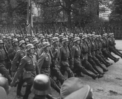 German Soldiers Marching in Warsaw 8x10 World War II WW2 Photo Picture 132