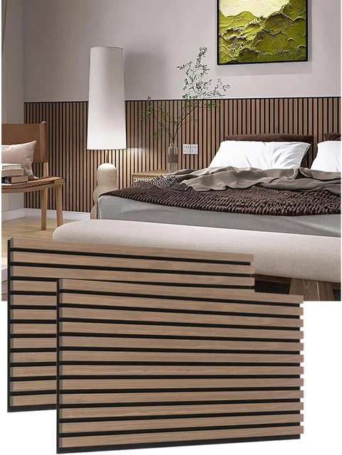 ACOUSTIC WOOD VENEER Slat Panels for Interior Wall and Ceilings Décor ...