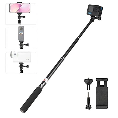 HSU Perche à Selfie pour GoPro Perche Telescopique pour Hero 12/11/10/9/8/7/6...