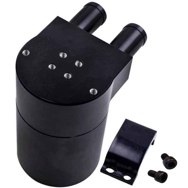 Oil Catch Can In Alluminio A 2 Porte - Serbatoio Raccolta Olio Con Valvola Di Scarico - Foto 14