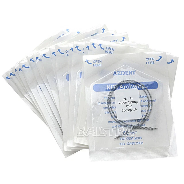 20Kits Dental Orthodontic Niti Open Coil Spring 0.012*180mm 2pcs/1pack AZDENT