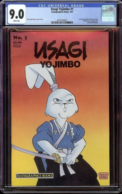 Usagi Yojimbo # 1 CGC 9.0 White (Fantagraphics, 1987) 1st Usagi in own title