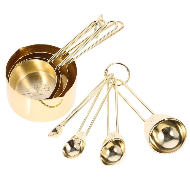 Set 21 Misurini E Cucchiai In Acciaio Inox: 7 Misurini Impilabili + 8 Cucchiai + 5 Mini Cucchiai