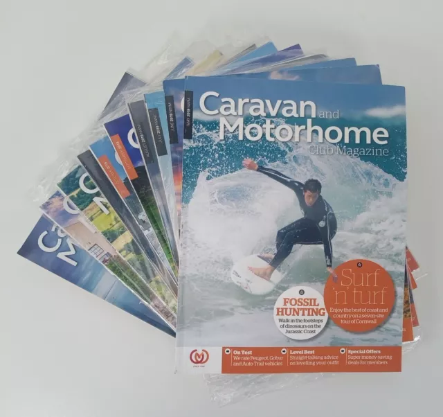 10 x Caravan and Motorhome Club Magazine 2019 - 2020