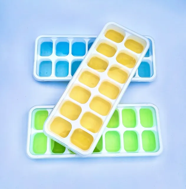 Silikon Eiswürfelform Babybrei Einfrieren Cube Eiswuerfelbehaelter Mit Deckel