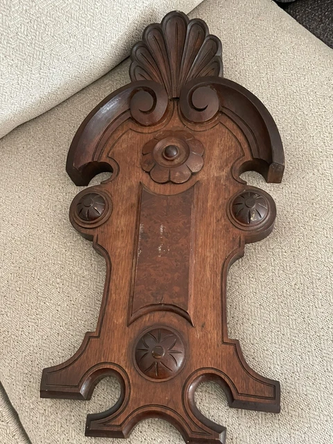 Scroll Armorial Wood Carving Crest Pediment Antique French Architectural Salvage