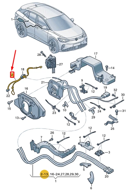 Serratura Emergenza Porta Garage - Con 2 Chiavi, Cavo 2 Metri, Universale, Zincata - Foto 3
