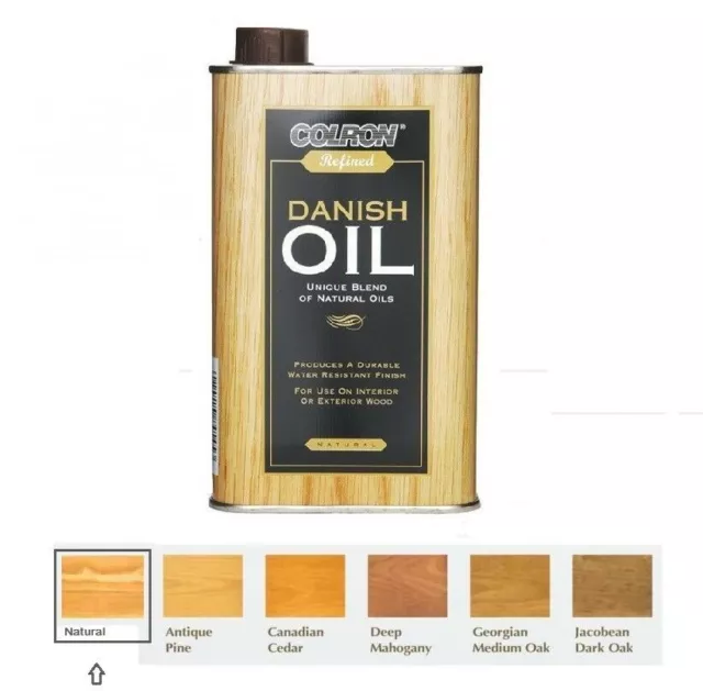 NEW Colron - Refined Interior & Exterior Wood Danish Oil - 6 Colour - 500ML