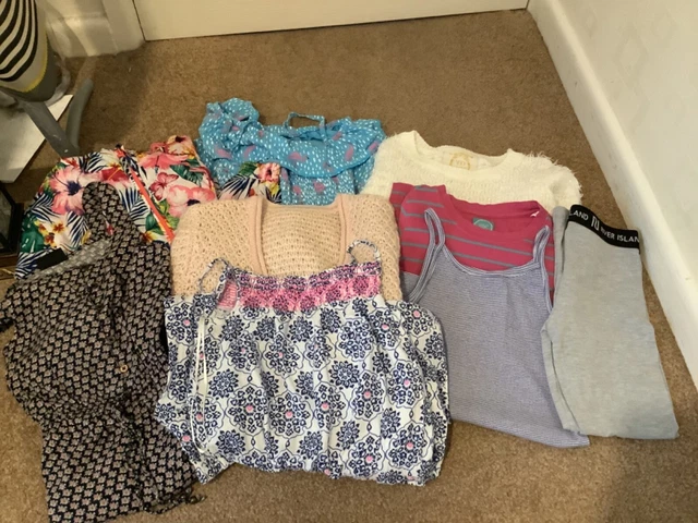 Girls mixed clothes bundle age 7-8 years. River Island, Joules, Next