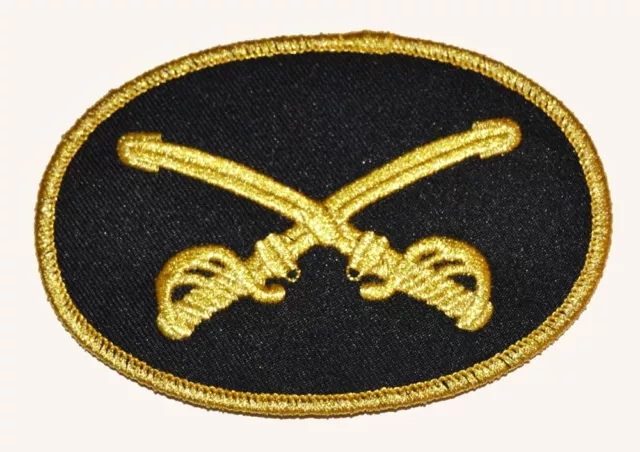 American Civil War ACW Cavalry Enlisted Crossed Swords Hat Large Badge 10x6cms