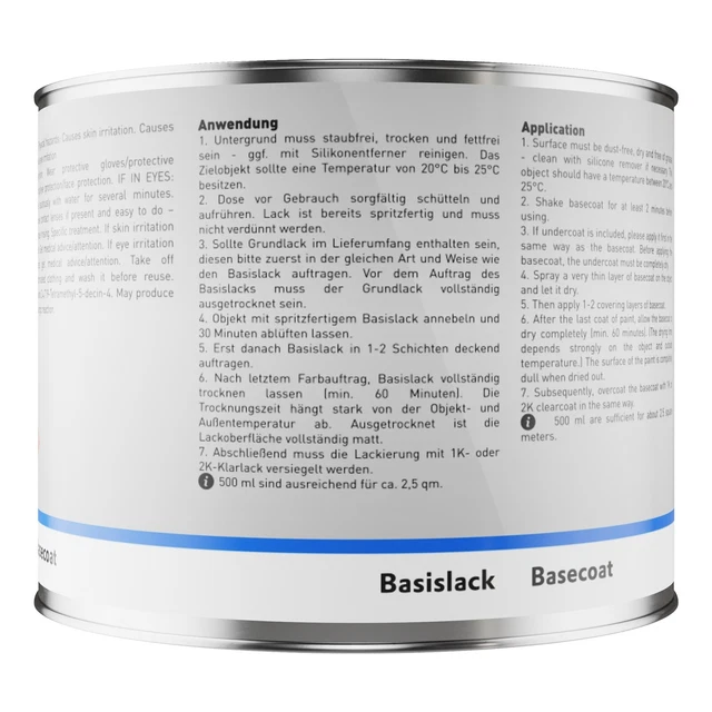 TRISTARcolor Peinture Voiture Kit Pot Prêt à La Pulvérisation Pour Mercedes/Daimler Benz 797 Kristallweiss Peinture De Fond Peinture De Base 2