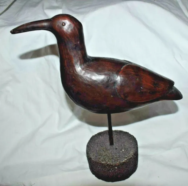 Estate  Home Decor  Hand Carved Bird and Heavy base  Stunning  Well Done  LOOK