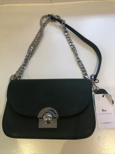 CAVALLO MODA GREEN leather clutch handbag 12.00 PicClick UK
