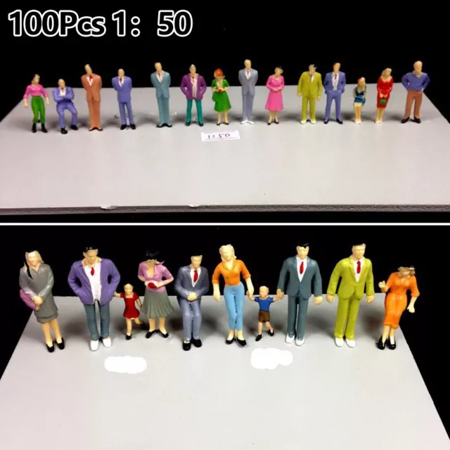 Modell Bemalte Figuren 100Stk ABS Dekoration Geschenk Mehrfarbig Menschen