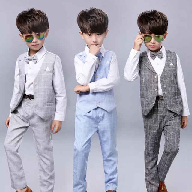 Boys Suits Boys Wedding Suit Waistcoat Suit Page Boy Baby Formal Party 3PCS