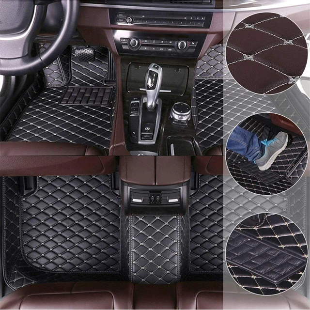 Black Beige Custom car floor mats for Dodge Journey 2000-2023 left hand drive