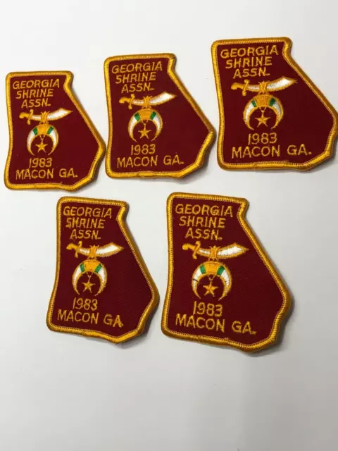 Georgia Shrine Assn. 1983 Macon, GA New Old Stock Patches