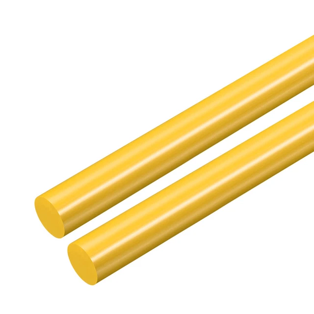 2 pz. Asta rotonda in plastica POM asta rotonda tecnica plastica 15 mm D. giallo