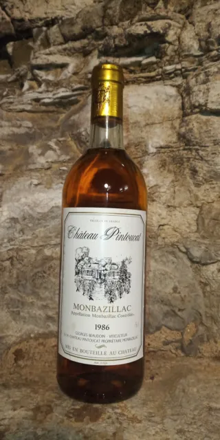 Vin Blanc Liquoreux 1986 Monbazillac Contôlée Château Pintoucat Georges Beaudoin