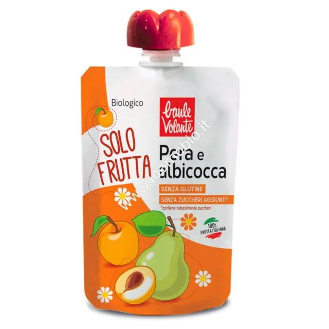 Solo Frutta Pera e Albicocca 100ml - Frutta biologica da bere Baule Volante