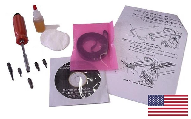 HP Designjet 500, 800 (24") Belt Kit Light C7769-60182 LIFETIME WARRANTY - USA