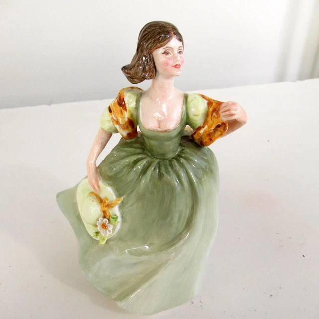 Vintage Keramik Dame Figur Petite Damen Renaissance Knochen China, England