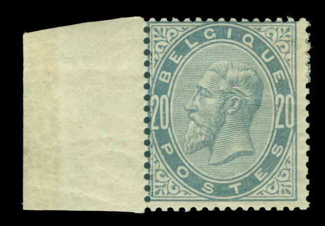 BELGIUM 1883  King Leopold II  20c gray  Scott # 46  mint MH