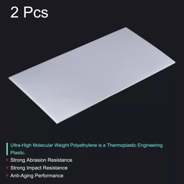 UHMW Sheet Ultra High Molecular Weight Polyethylene 6.1''x 12'' x 0.12'' 2pcs 3