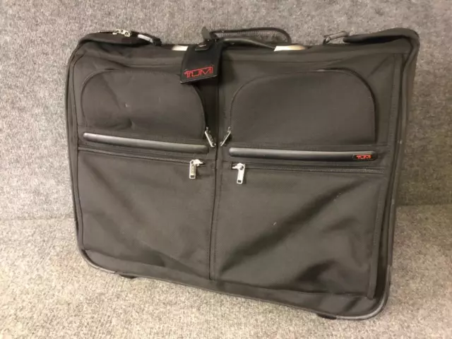 Tumi Alpha G4 Upright Rolling 2 Wheels Black Bi-Fold Garment Bag Suitcase