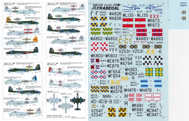 XTRADECAL 1/72 Meteor F.8 1 43 64 77 609 Sqn Church Fenton Station Flight (RAF)