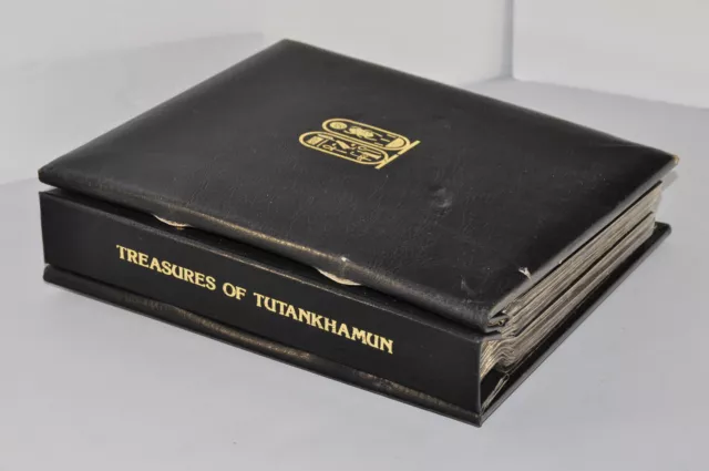 1980 Treasures of Tutankhamun 23K Gold Exhibition Issue Stamps in Album England