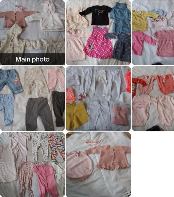 Enorme pacchetto di vestiti per bambina 3-6 mesi 50 articoli inc M&S, successivo, Debenhams
